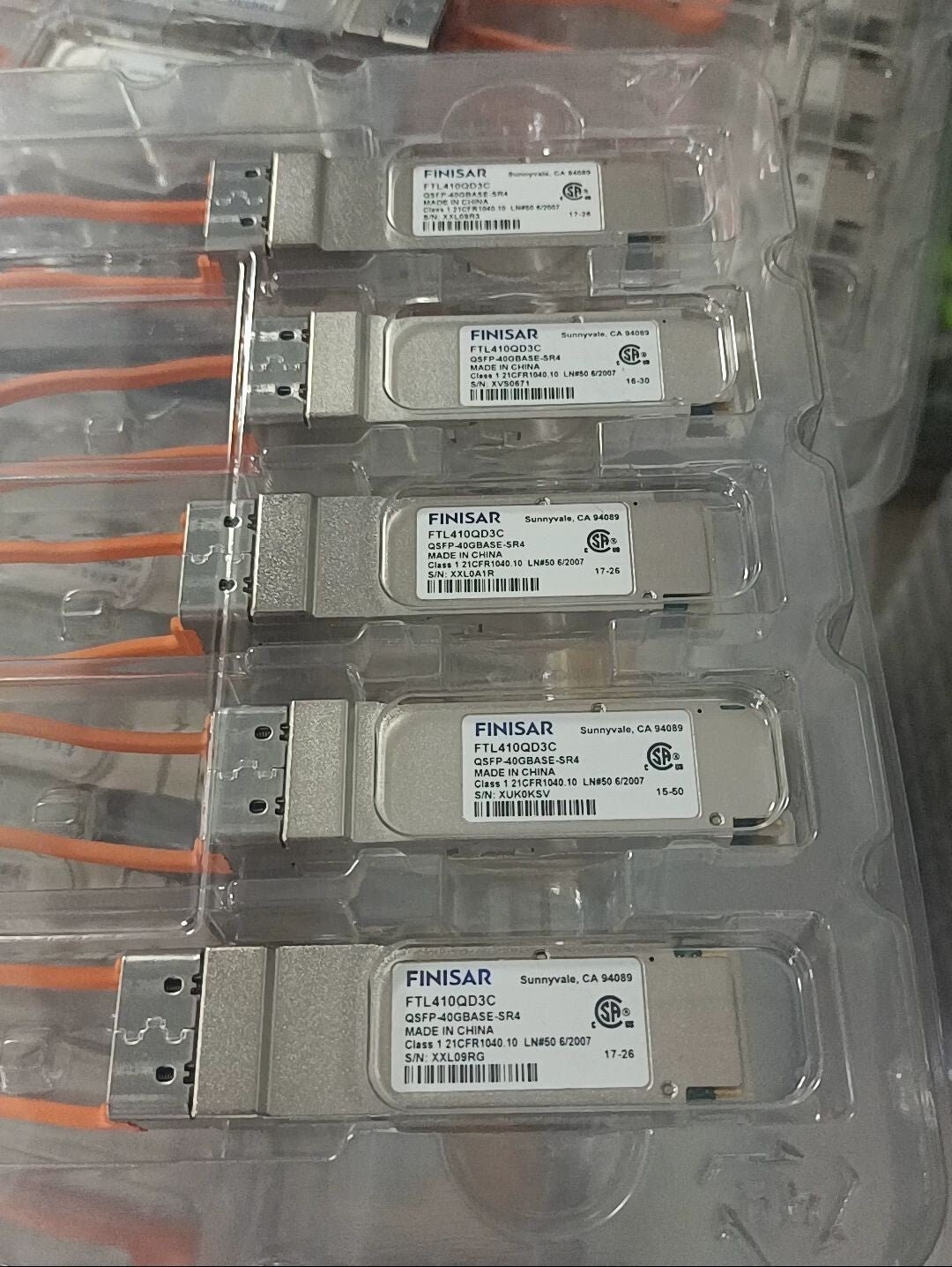 10PC Finisar 40BASE-SR4 MMF 850nm MPO Connector 400m QSFP Transceiver FTL410QD3C - Image 5