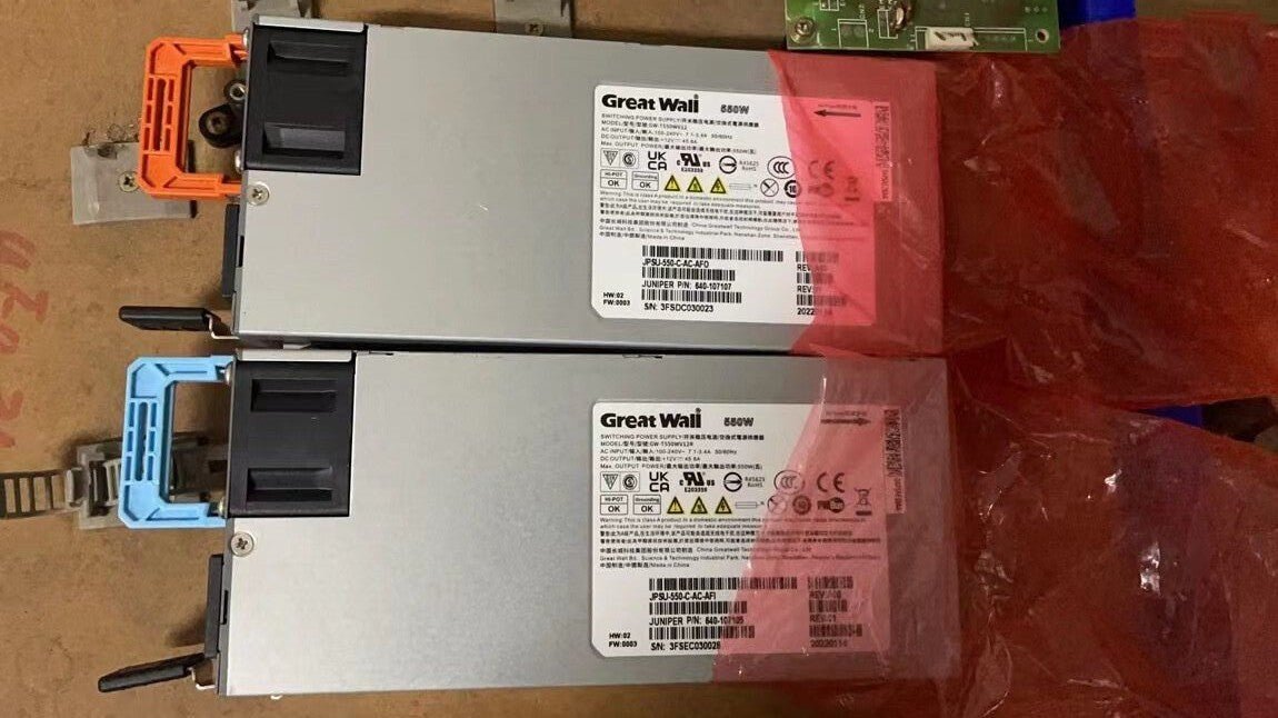 Juniper JPSU-550-C-AC-AFO 640-107107 PSU for EX4400 550W AC power supply
