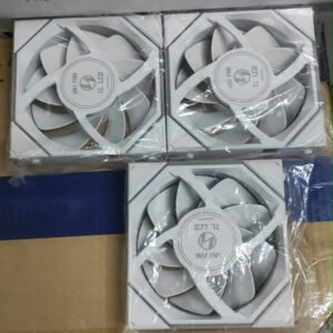 3PACK Hardware Component for LIAN LI UNI FAN TL LCD 120MM RGB - WHITE FAN W/ one cord - Used