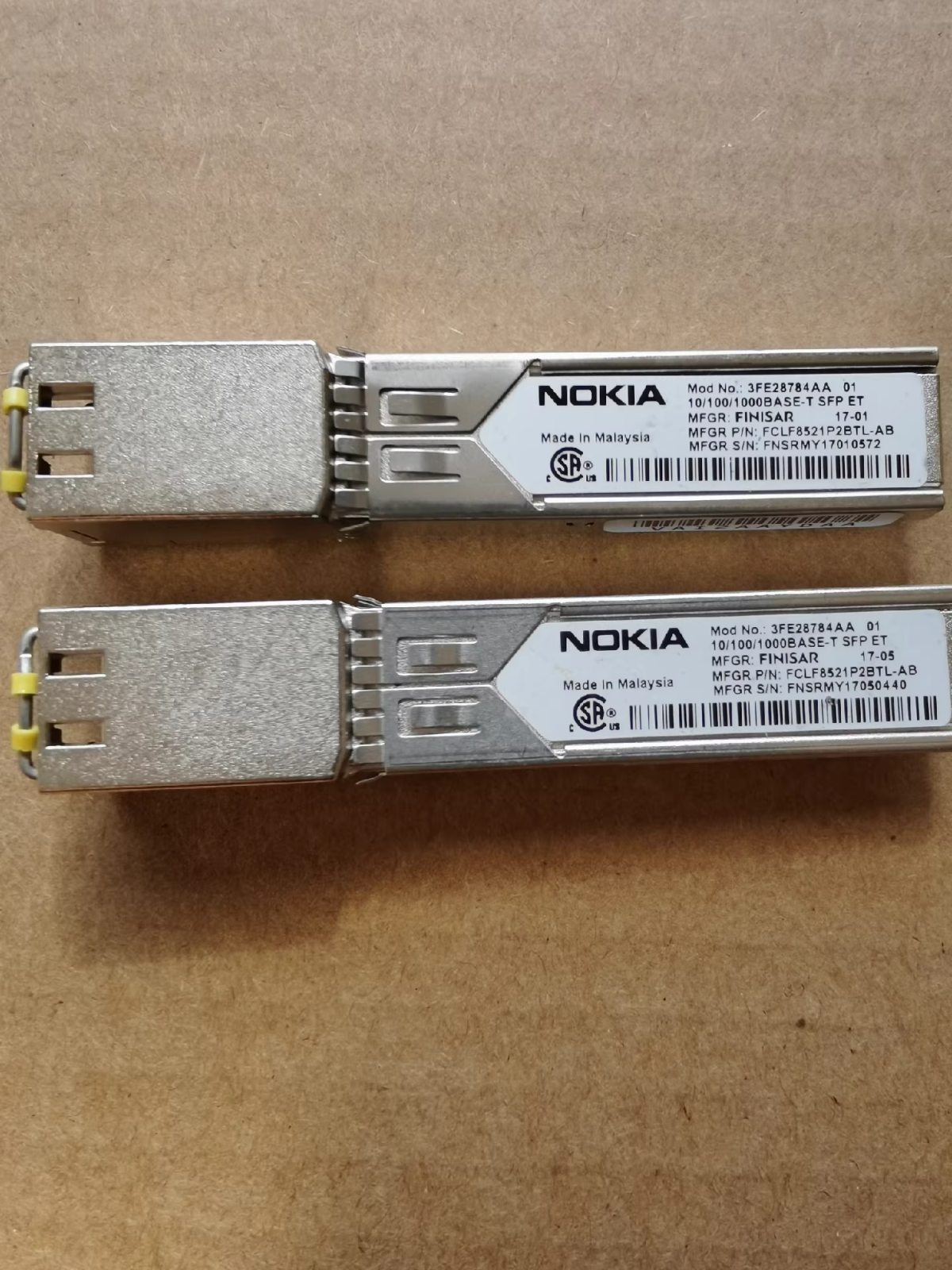 2Pcs Nokia 3FE28784AA MREV 01 SFP 10/100/1000Base-T VAI2AAYDAA Transceiver