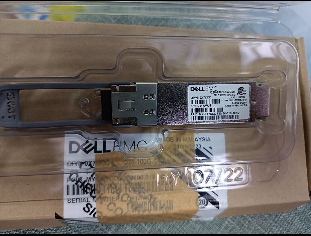 Dell EMC 0X7CCC Q28-100G-SWDM4 4x25G FTLC9152RGPL-FC 100G Transceiver 1PCS - 图片 4
