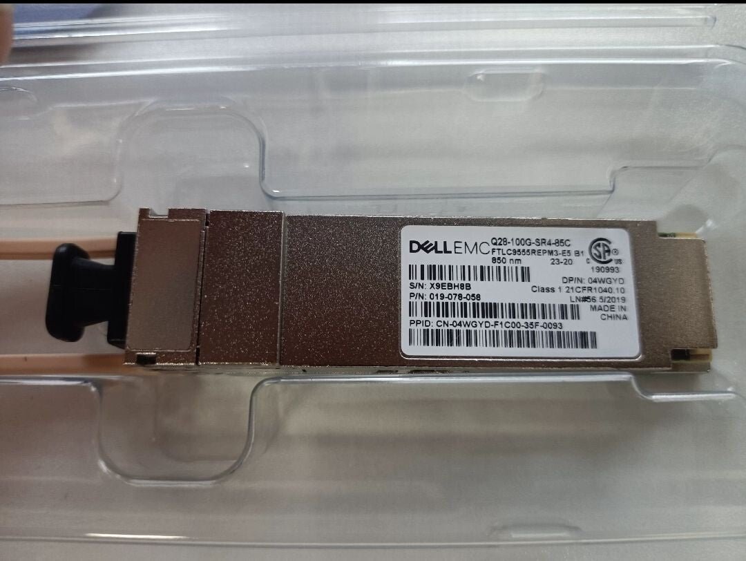 1pcs Dell EMC 04WGYD FTLC9555REPM3-E5 Q28-100G-SR4-85C 100GBASE-SR4 Transceiver - Image 3