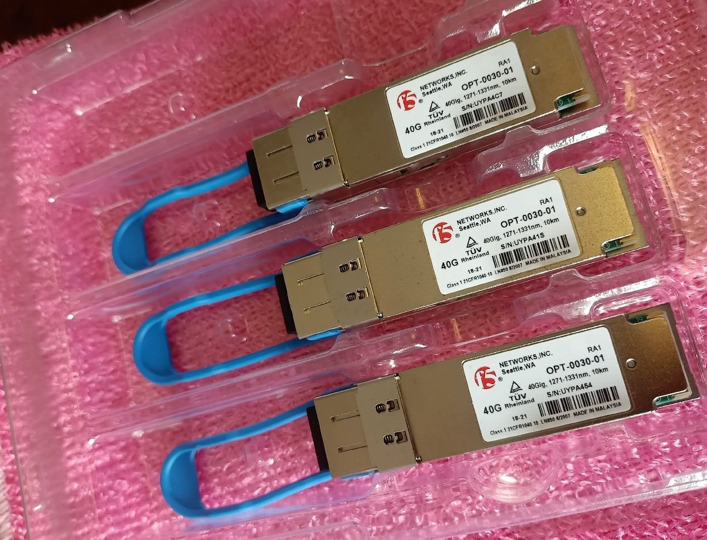 1pcs F5 Networks OPT-0030-01 40GBASE-SR4 QSFP+LR4 LC 10km SMF F5-UPG-QSFP+LR - 图片 2