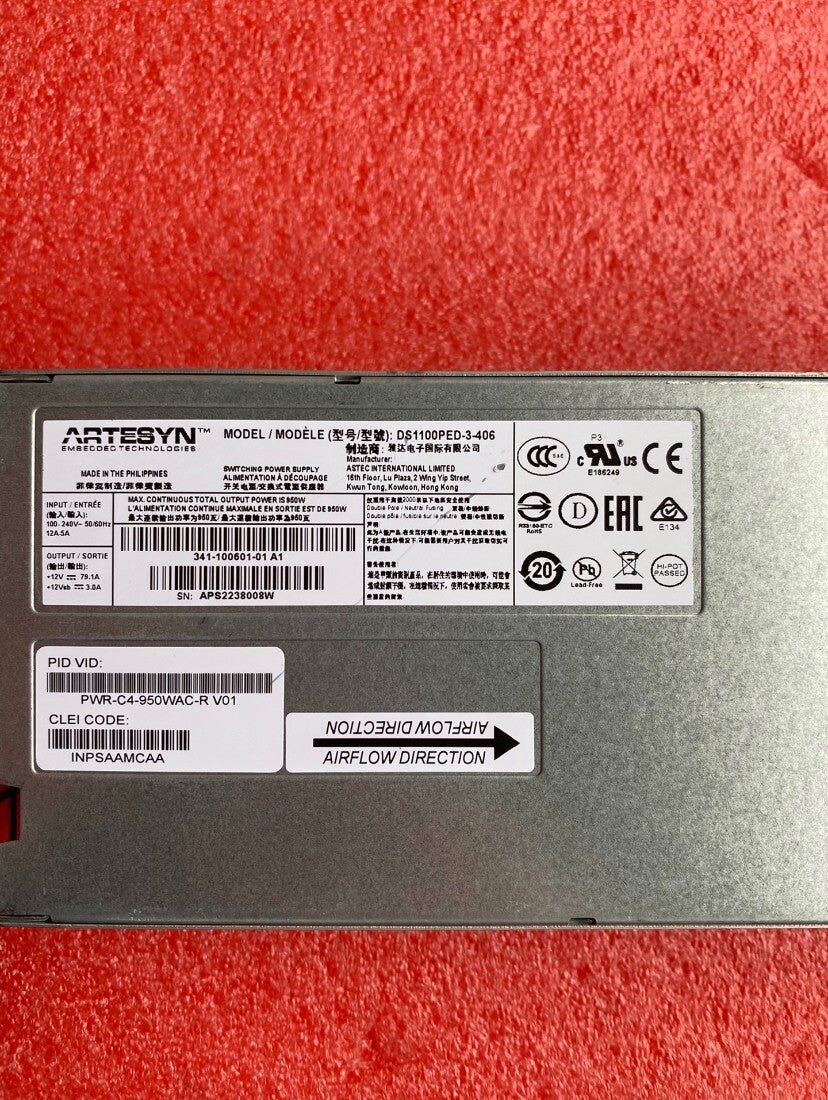 Cisco PWR-C4-950WAC-R DS1100PED-3-406 AC Power Supply for c9500-24q/40x Switch - Image 2