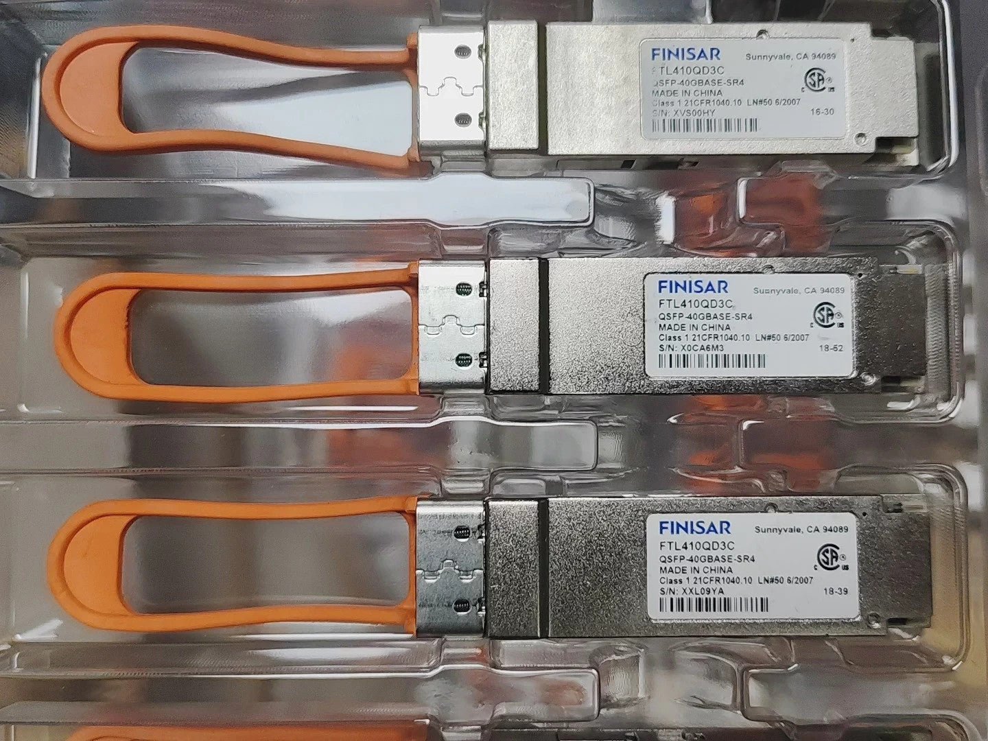 10PC Finisar 40BASE-SR4 MMF 850nm MPO Connector 400m QSFP Transceiver FTL410QD3C - Image 2