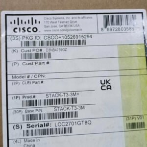 1 pc New Cisco STACK-T3-3M Type 3 Stacking Cable for Cisco 9300L VIA Fedex P1 FS