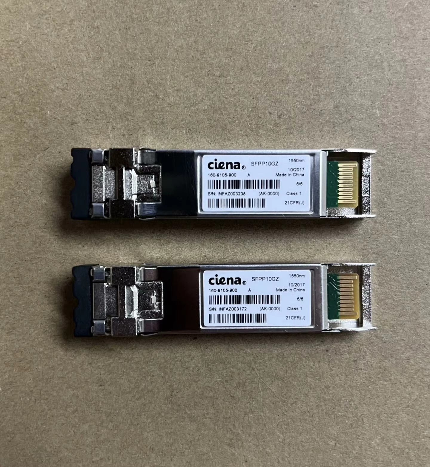 1PCS Ciena 160-9105-900 SFP+ 10G 80km 1550nm SMF LC SFPP10GZ Transceiver - Image 4
