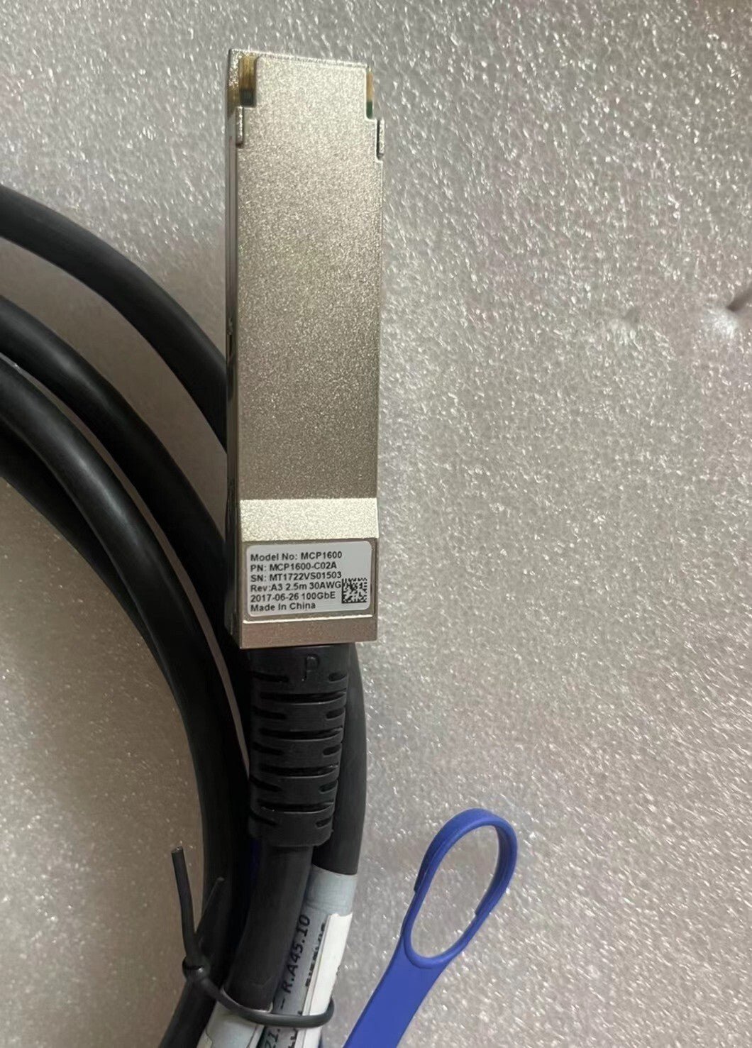 1x Used Mellanox MCP1600-CO2A 2.5m 30AWG 100GbE Passive Copper Cable | Fedex P1