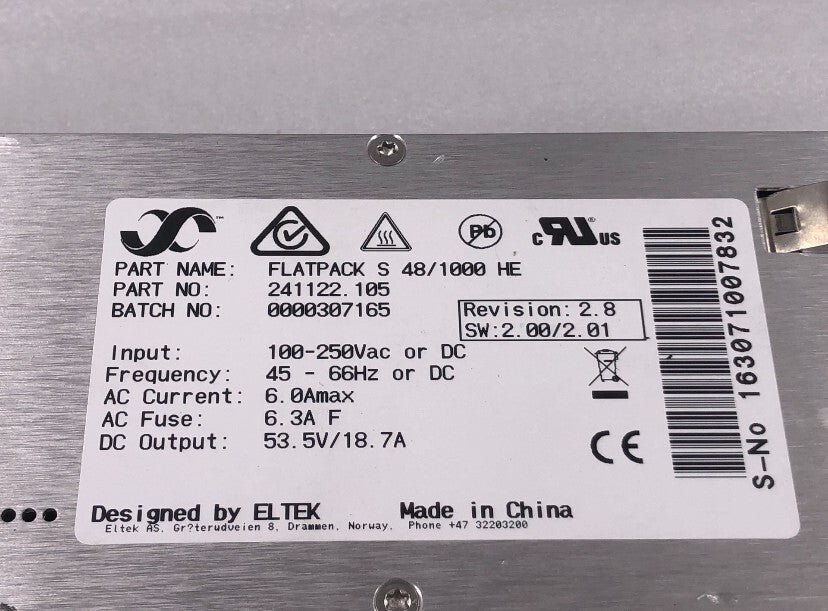 1pcs eltek FLATPACK S 48/1000HE 241122.105 communication power rectifier module - Image 2