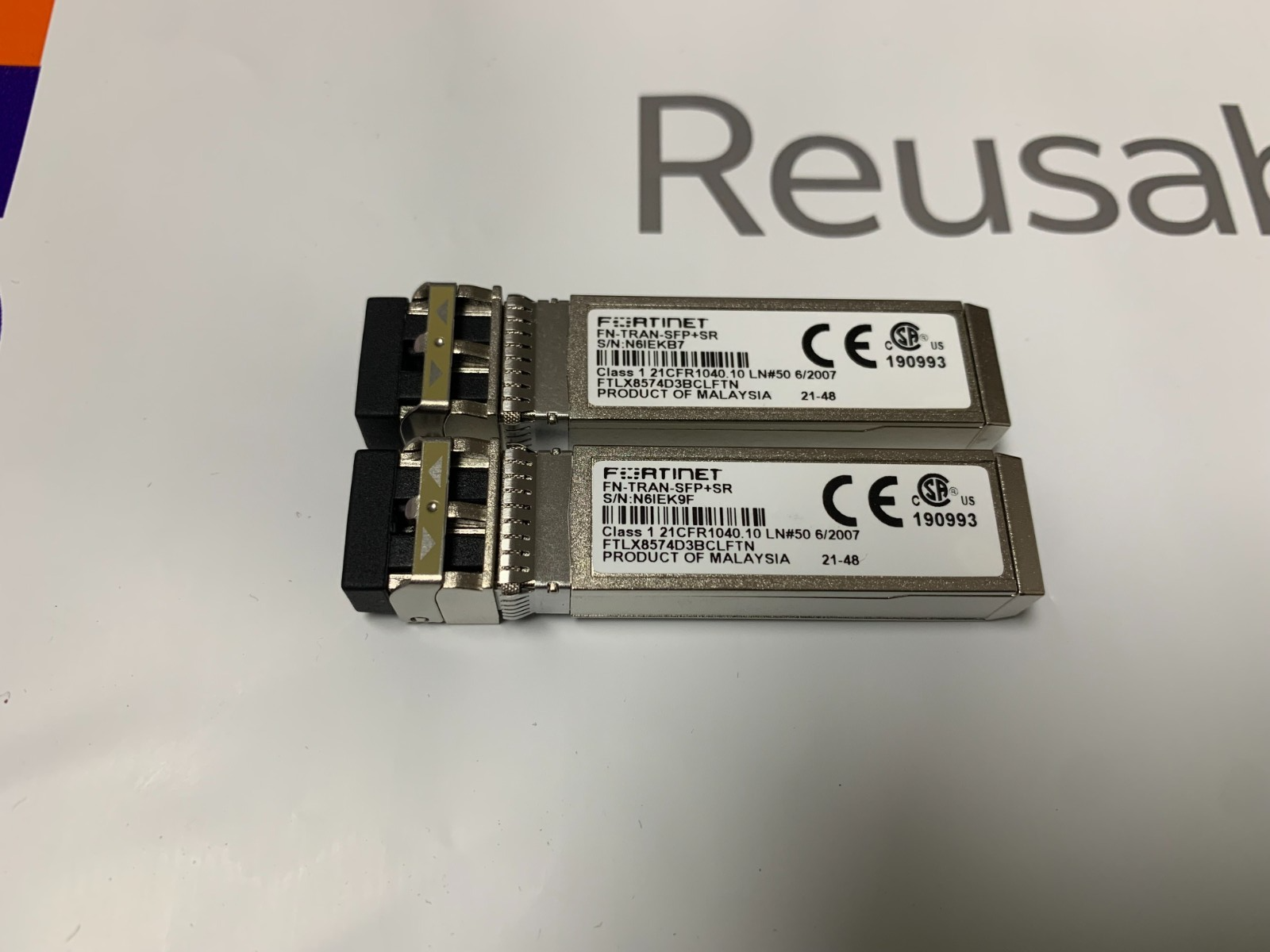 10PCS Fortinet FN-TRAN-SFP+SR 10GE SFP-10G-SR short range 850nm 300m/400m Module - Image 9