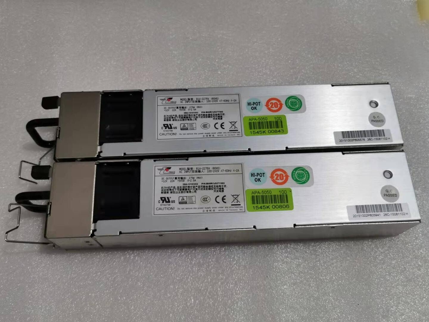 Zippy EMACS R1V2-5275V4H Power Supply Cage W/ 2x R1V-2275V PSU Tested - 图片 4