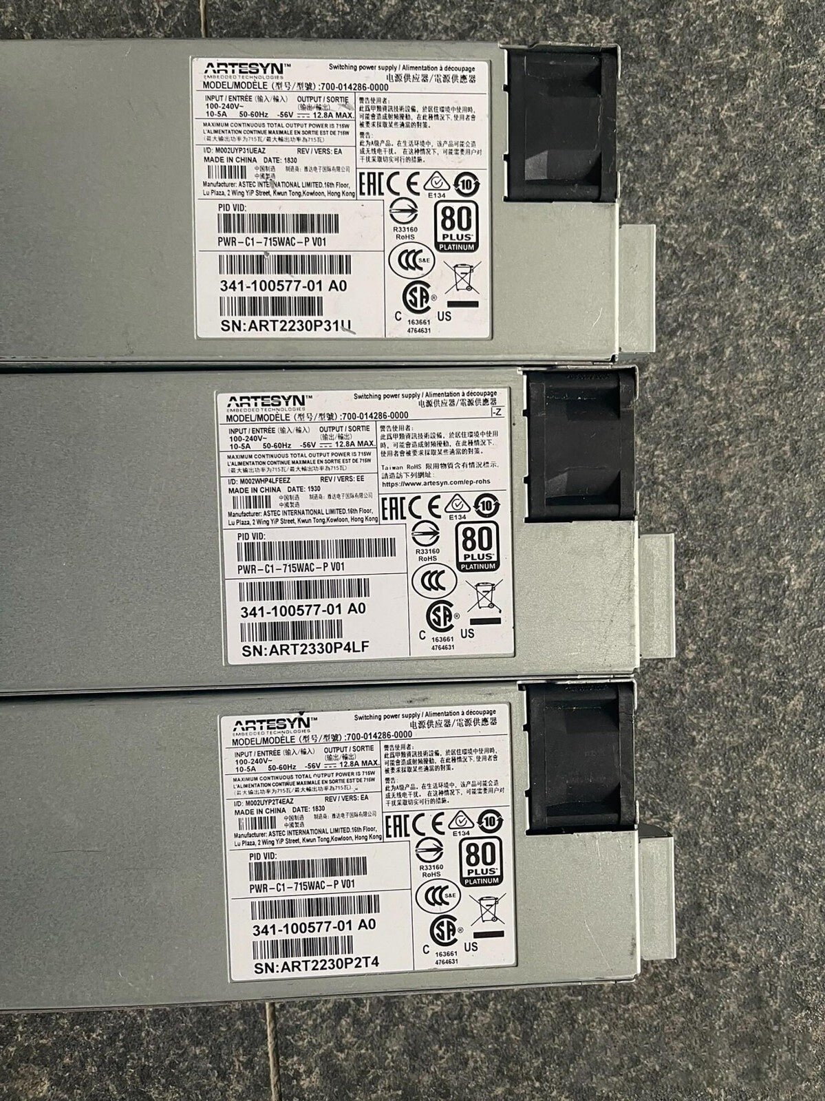 1pcs Cisco PWR-C1-715WAC-P 341-100577-01 AC Power Supply for C9300 Series good - 图片 2