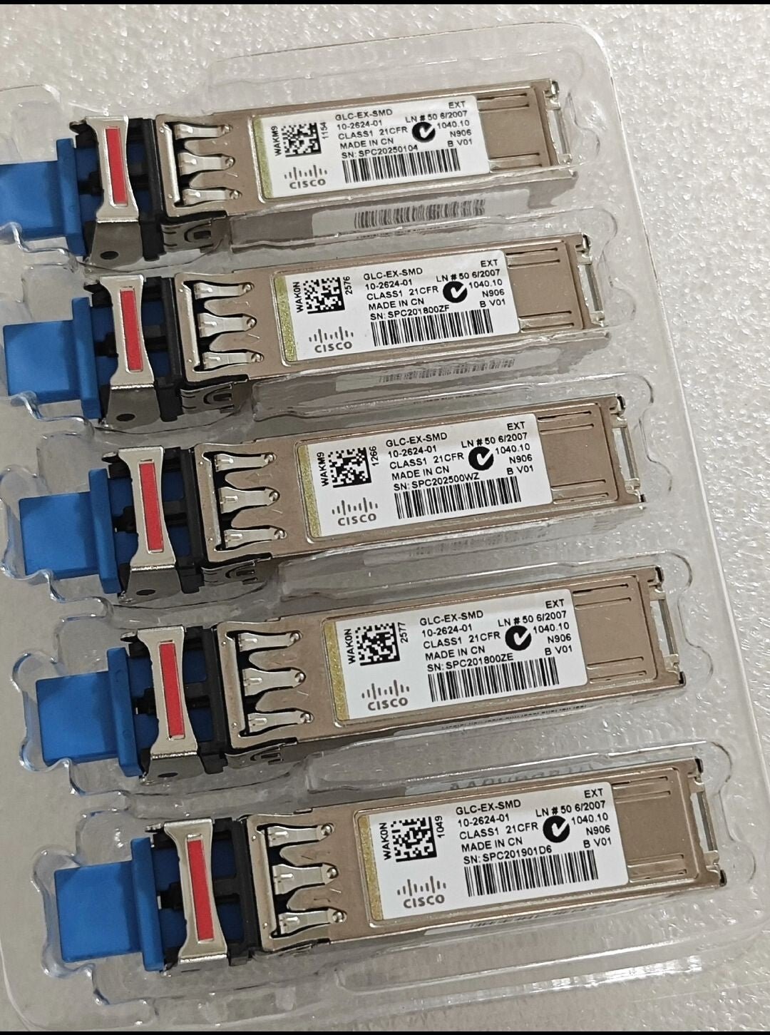 1pcs Cisco GLC-EX-SMD 1000base-ex SFP EX 40km 1310nm SMF LC Transceiver Module