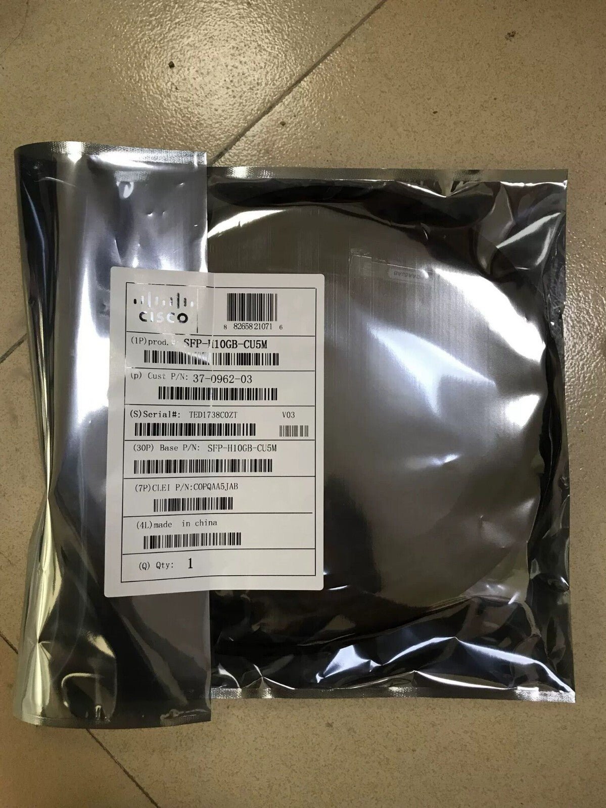 New in pack Cisco SFP-H10GB-CU5M 5m SFP+ Cable