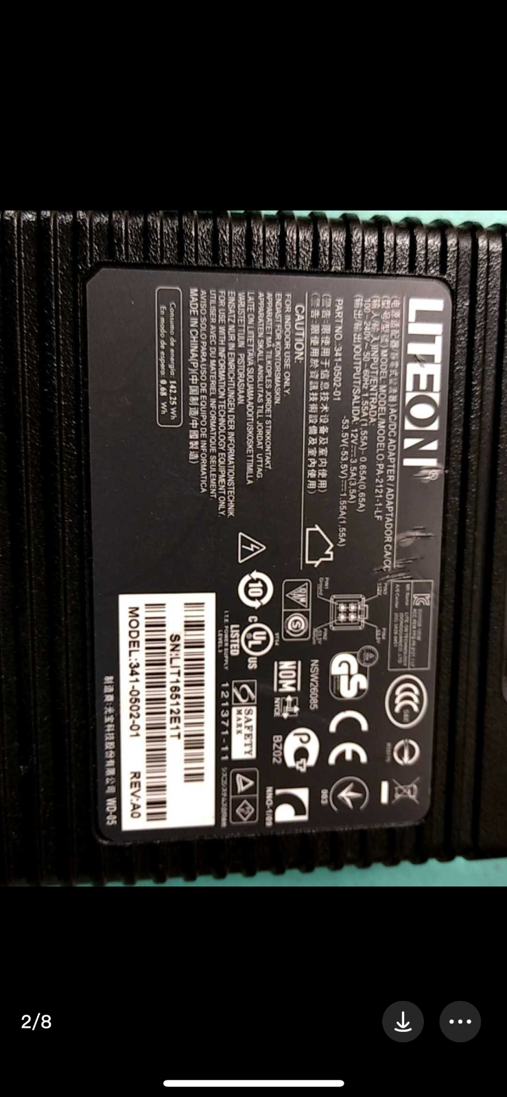 1PC LITEON PA-1800-2-LF 53V 1.5A Power Supply Charger Adapter - Image 2