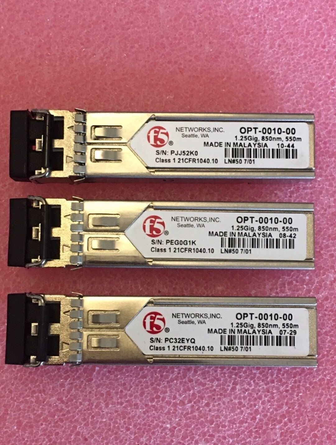 5pcs F5 Networks F5-UPG-SFP-R OPT-0010-00 1000Base-SX SFP-SX 850nm 550m Module - 图片 4