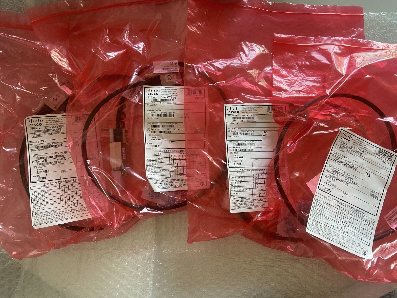 1pcs Cisco STACK-T4-1M Stacking Cable 1M FOR Catalyst 9200L Stack Module