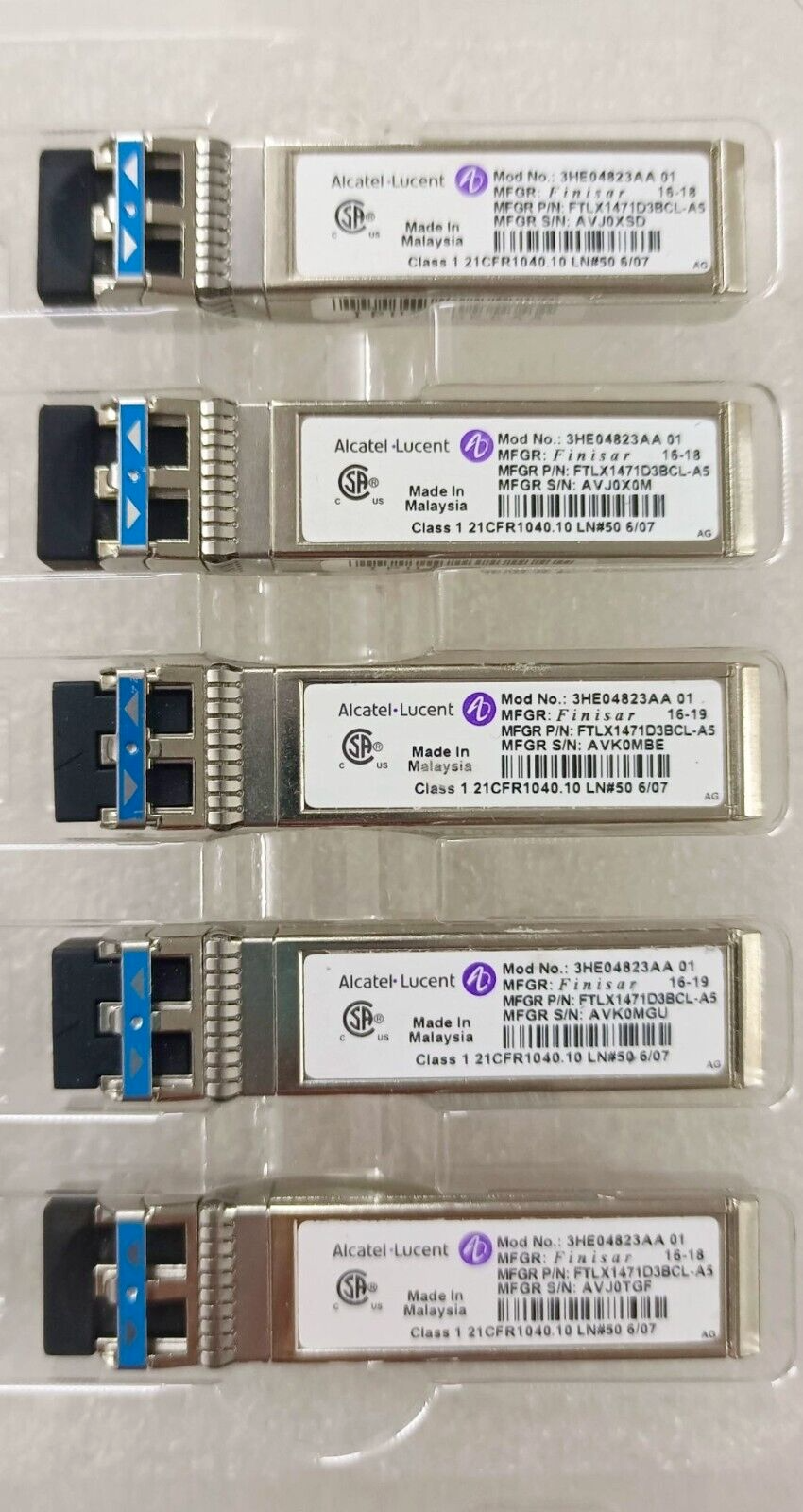1pcs Alcatel-Lucent 3HE04823AA 10GBASE-LR LC SFP+ 1310nm 10km Transceiver - Image 3