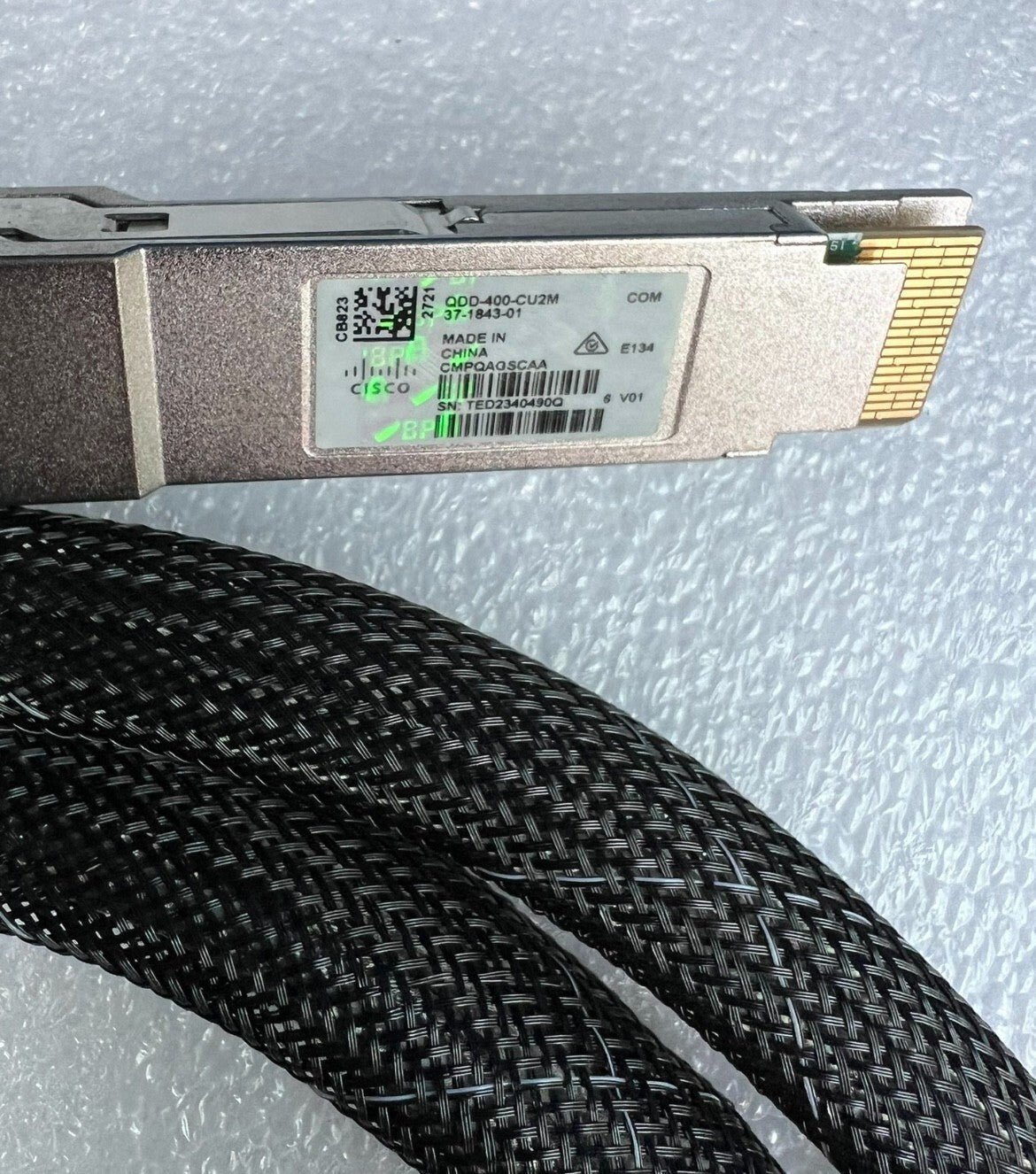 1x New Cisco QDD-400-CU2M Stacking Cable 2m 400G QSFP-DD VIA Fedex P1 - Image 2