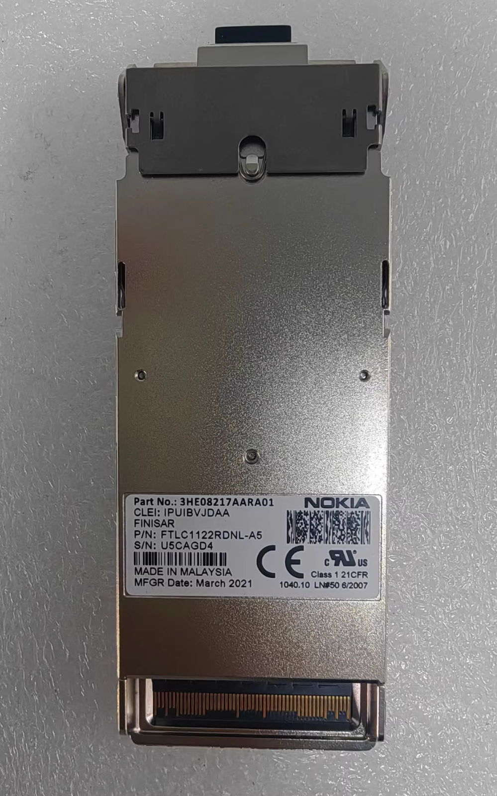 1PC NOKIA 3HE08217AARA01 IPUIBVJDAA CFP2-100G-LR4 10KM 3HE08217AA Module - Image 3