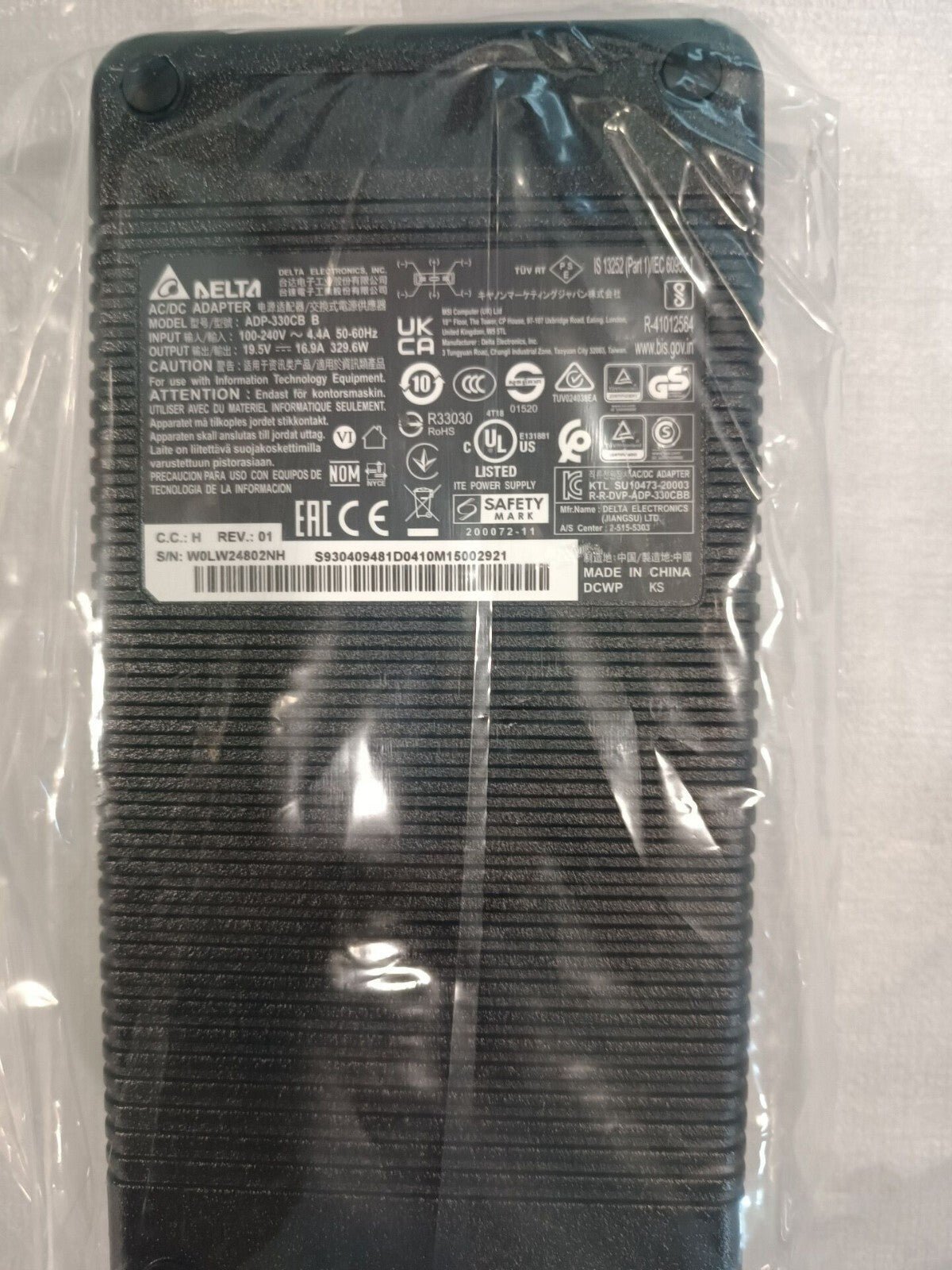 Original Delta 19.5V 16.9A 330W ADP-330CB B For MSI Raider GE76 12UHS RTX3080ti