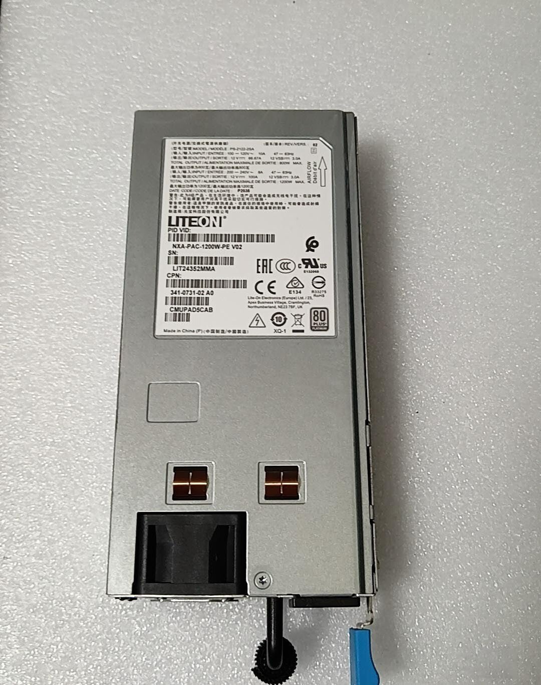 Cisco NXA-PAC-1200W-PE Power supply 341-0731 for N9K-C92304QC Tested