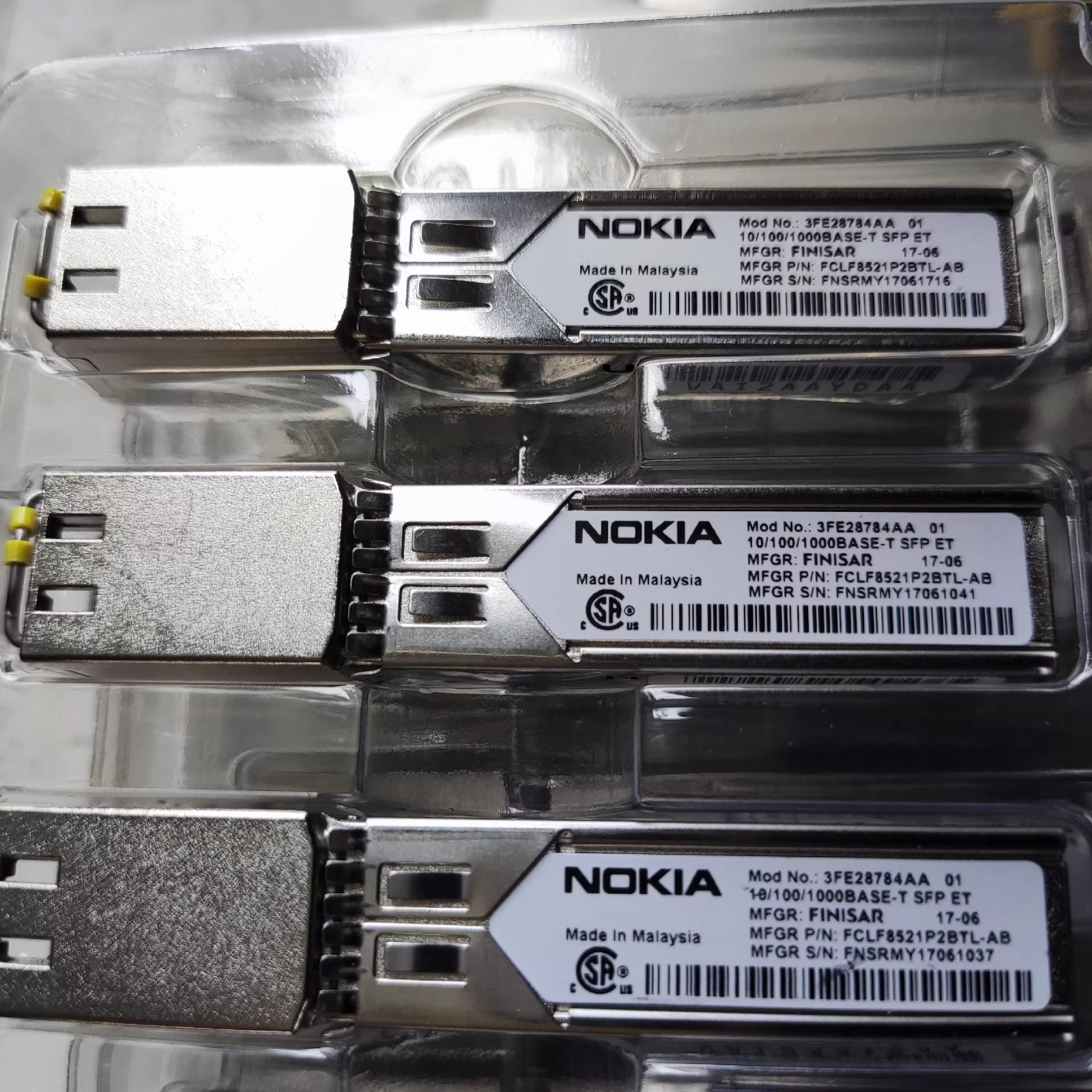 2Pcs Nokia 3FE28784AA MREV 01 SFP 10/100/1000Base-T VAI2AAYDAA Transceiver - Image 4