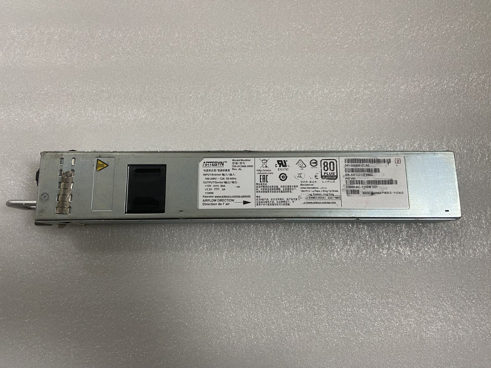 Cisco C9800-AC-1100W AC Power supply 341-100890 for Catalyst 9800 80 Plus Good - 图片 2