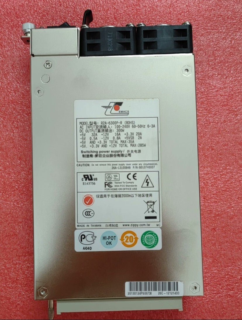 1PC EMACS R2A-6300P-R ROHS 300W Max Power Supply TESTED & FASTSHIP