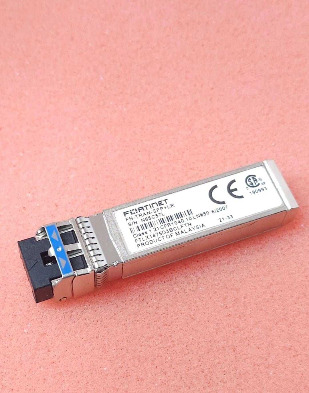 1pcs Fortinet FN-TRAN-SFP+LR 10Gb 1310nm 10km Fiber Channel Optical Transceiver