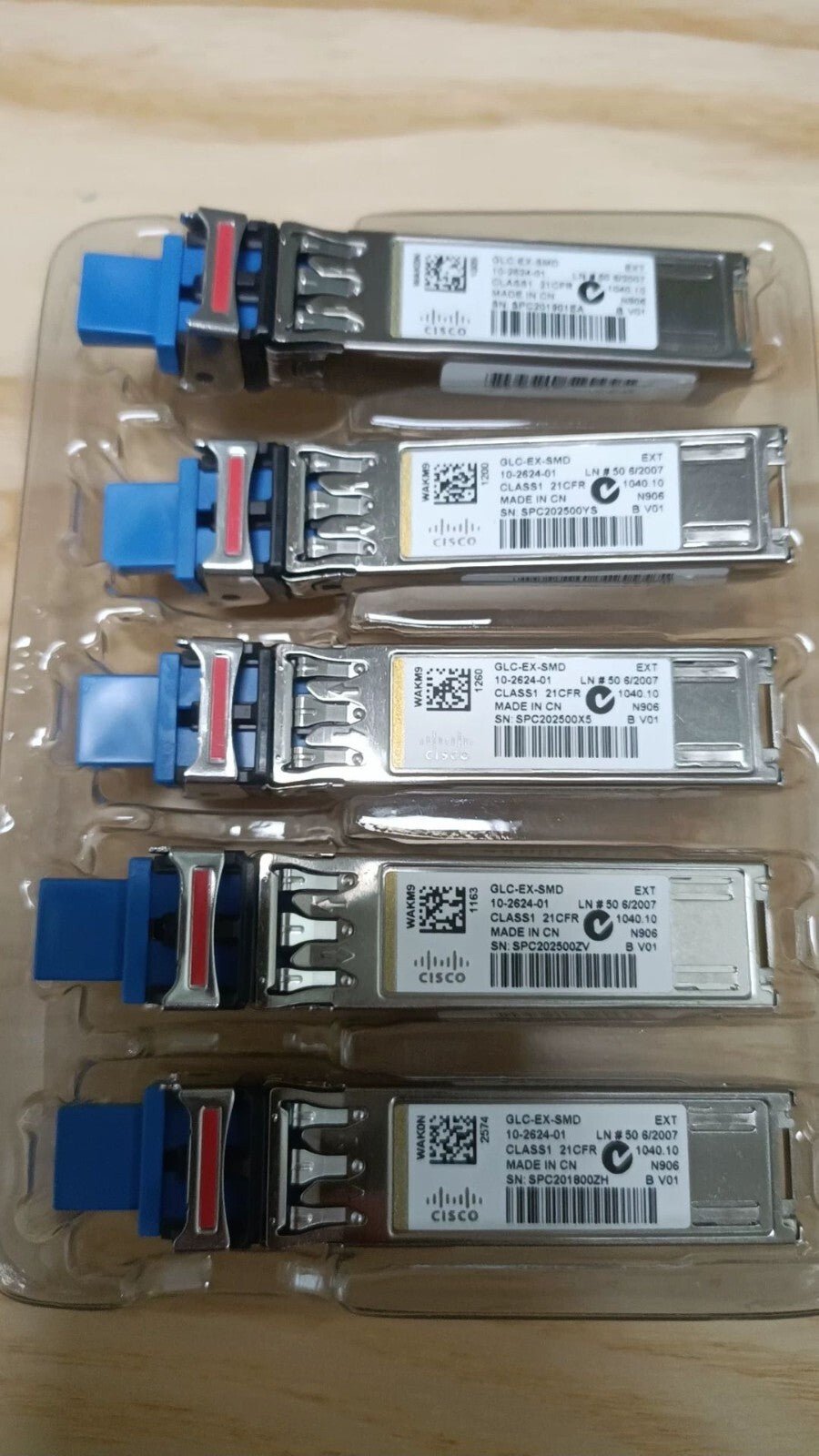 1pcs Cisco GLC-EX-SMD 1000base-ex SFP EX 40km 1310nm SMF LC Transceiver Module - Image 2