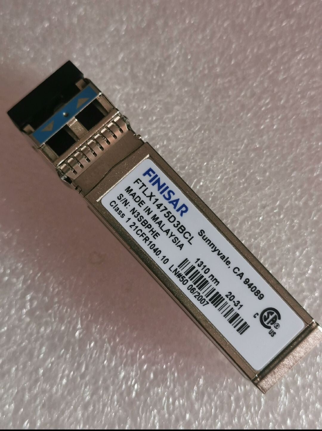 Finisar 10Gb 1310nm 10km Single Mode Datacom SFP+ 10Gbase-LW/LR FTLX1475D3BCL