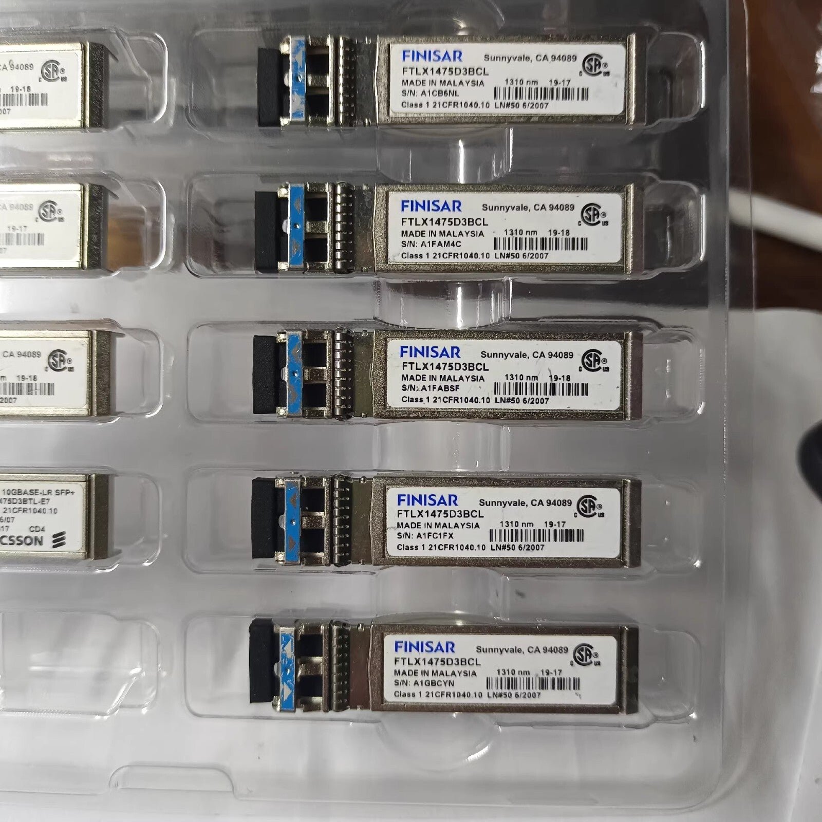 Finisar 10Gb 1310nm 10km Single Mode Datacom SFP+ 10Gbase-LW/LR FTLX1475D3BCL - Image 3