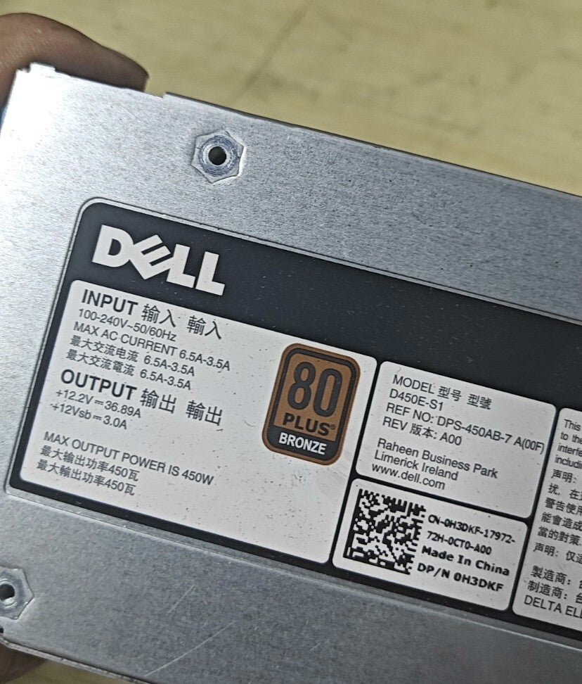 Orginal DELL POWER SUPPLY DPS-450AB-7 POWEREDGE SERVER T430 H3DKF D450E-S1 - 图片 4