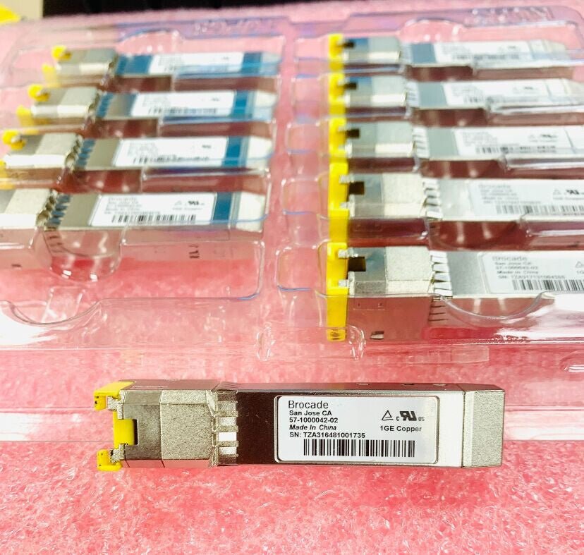 Lot of 5 Brocade 57-1000042-01 02 1GE Copper Gigabit RJ-45 SFP TRANSCEIVER - 图片 3