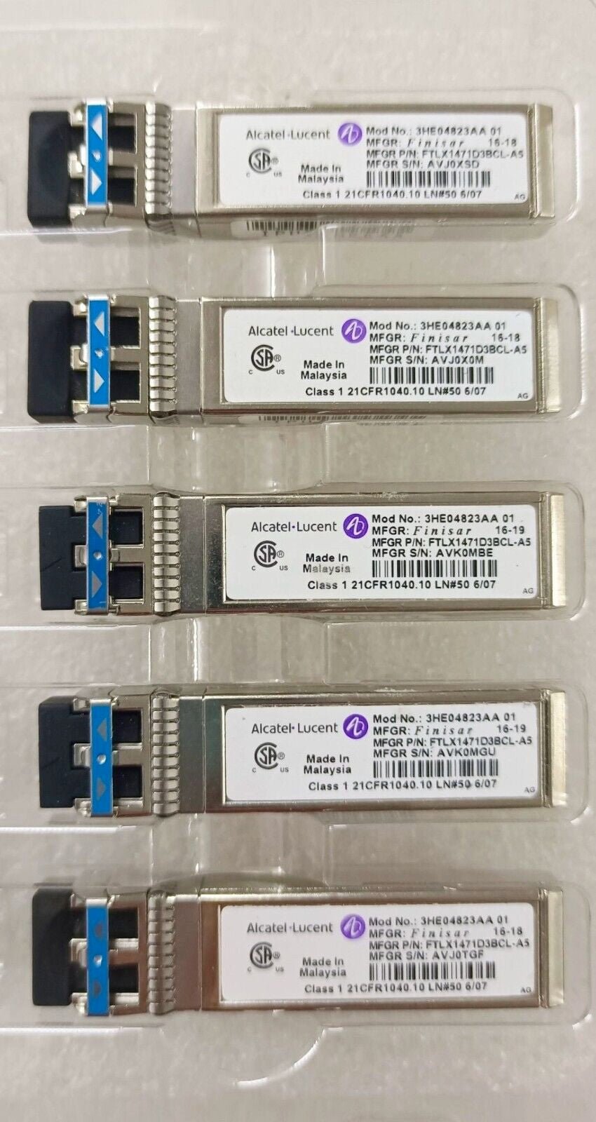 1pcs Alcatel-Lucent 3HE04823AA 10GBASE-LR LC SFP+ 1310nm 10km Transceiver - Image 3