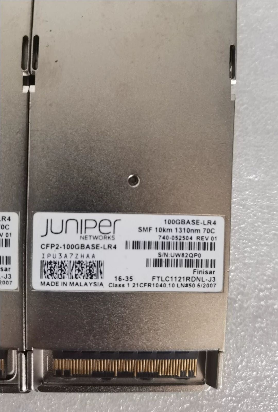 1pcs Juniper 740-052504 CFP2-100GBASE-LR4 1310nm 10km SMF QSFP56 Transceiver - Image 3