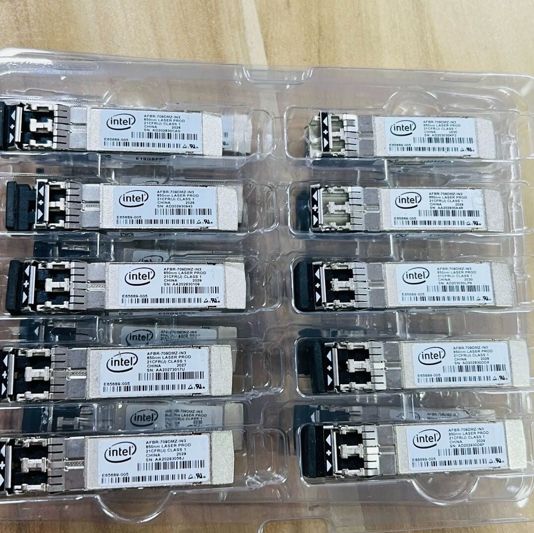 10pcs Intel AFBR-709DMZ-IN3 SFP-10G-SR E65689-005 Fiber Optical Transceiver