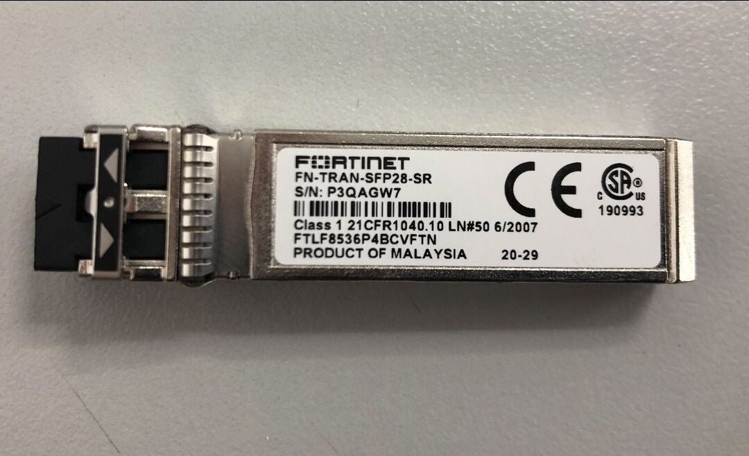 2pcs Fortinet FN-TRAN-SFP28-SR 25GE/10GE dual rate Transceiver SFP-25G-SR 850nm - Image 2