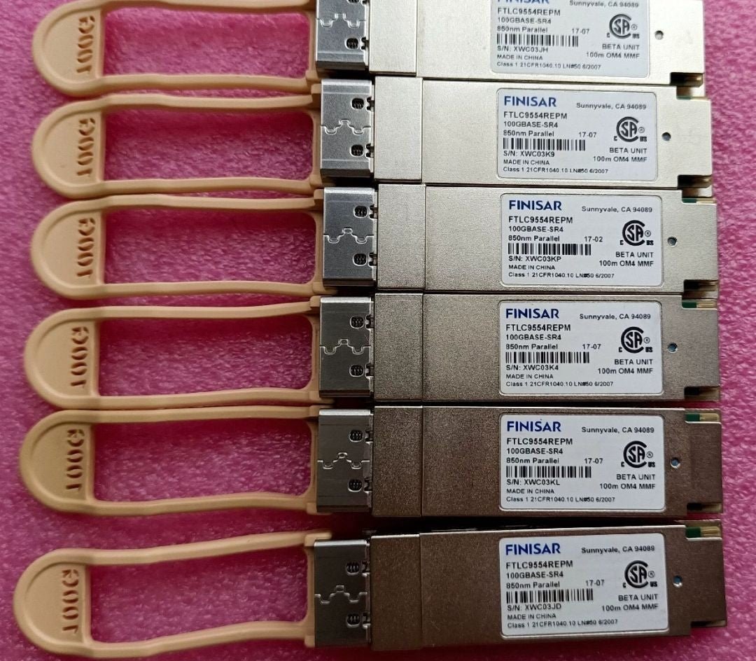 1x Finisar FTLC9554REPM 100GBASE-SR4 OM4MMF 100M QSFP28-100GE-SR4 850nm - Image 3