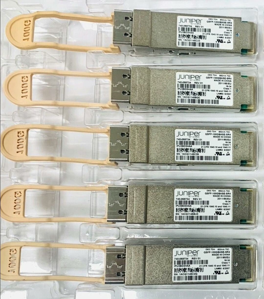 1pcs Juniper QSFP-100GBASE-SR4 740-058734 OM3 70M 100G Transceiver Module - Image 2