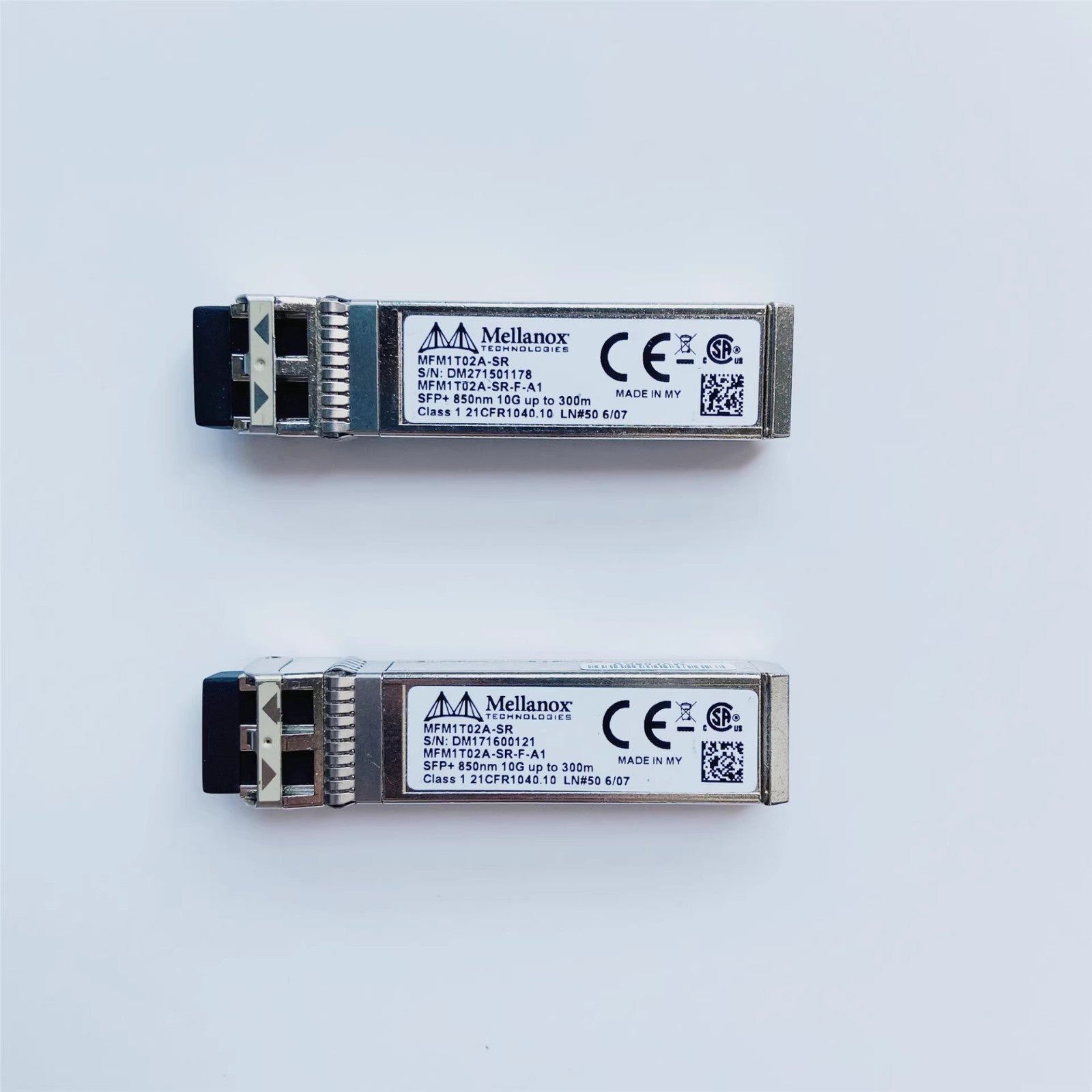 10pcs Mellanox Original MFM1T02A-SR 10GbE 10GBASE-SR SFP+ Transceiver Module - 图片 3
