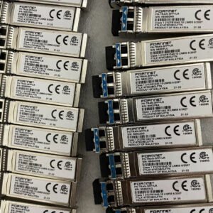 2PC Fortinet FN-TRAN-SFP+LR 10Gb 1310nm 10km Fiber Channel Optical Transceiver for SFP/SFP+ and QSFP Network Equipment - Used