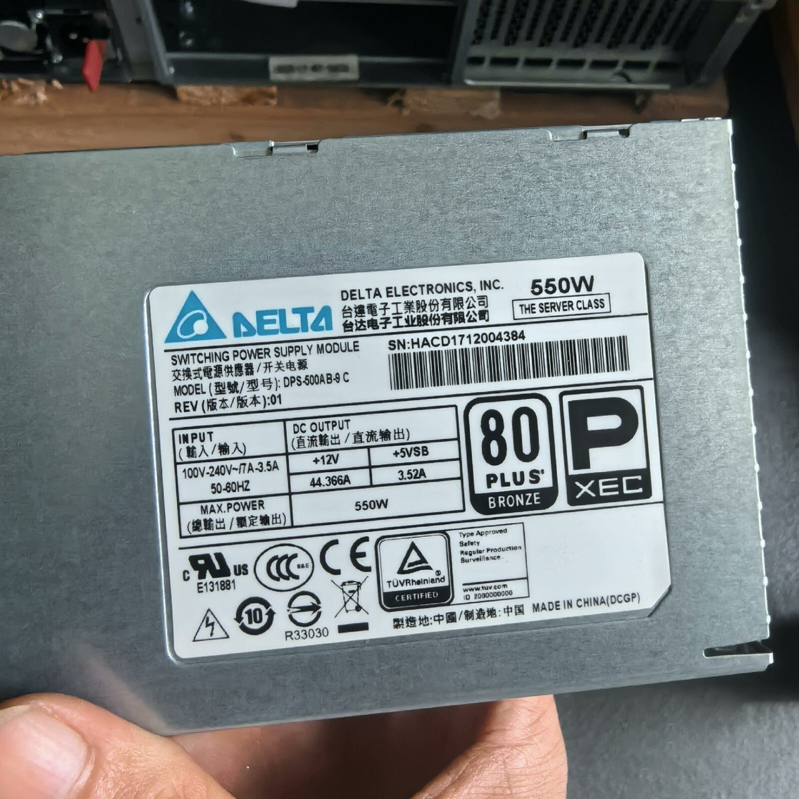 1PCS Delta DPS-500AB-9 C Switching Power Supply DPS-500AB-9C Tested Good - 图片 2