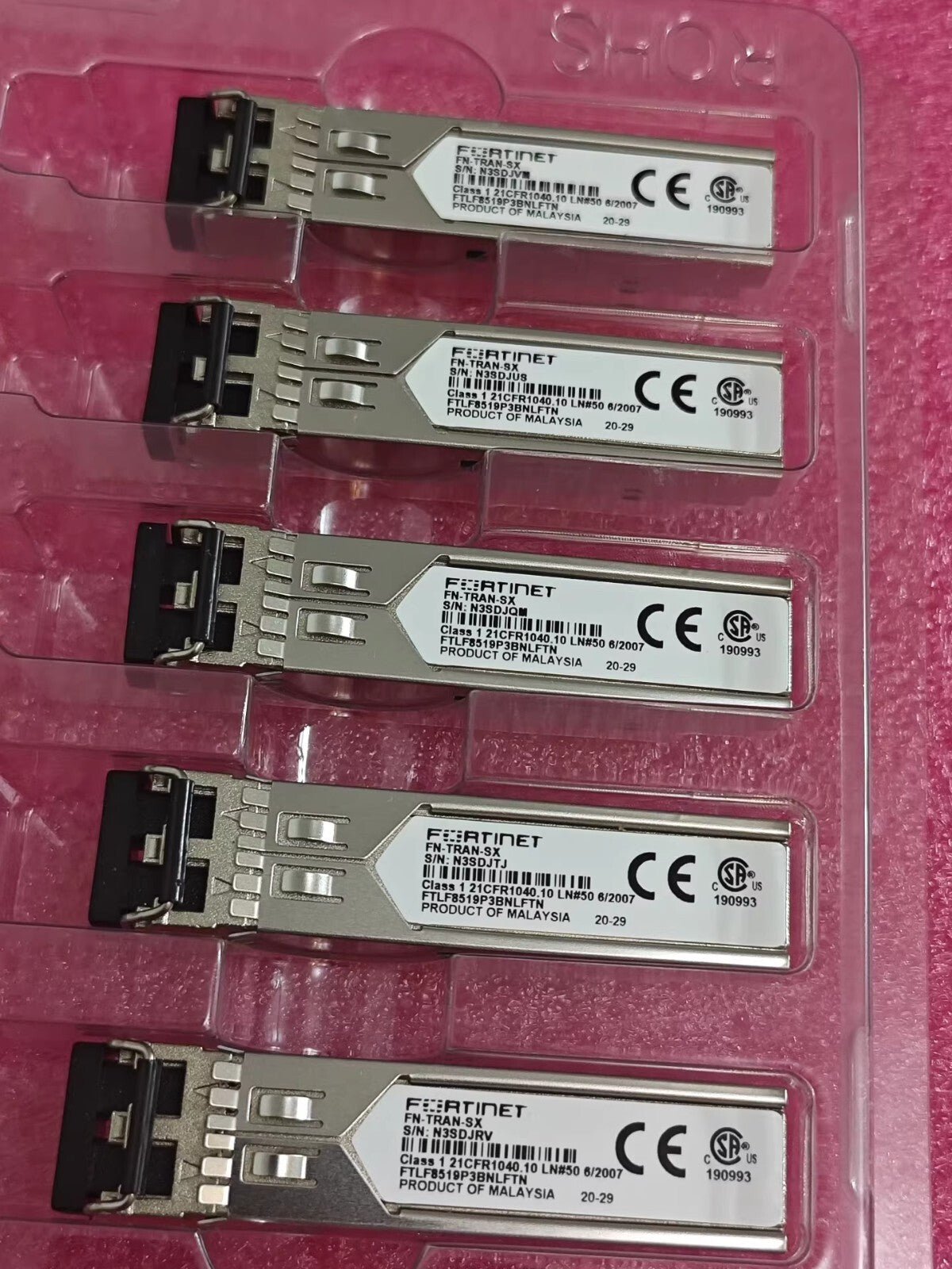 10pcs Fortinet FN-TRAN-SX 1GE 1000BASE-SX SFP-SX 850nm 550m duplex LC MMF - Image 4