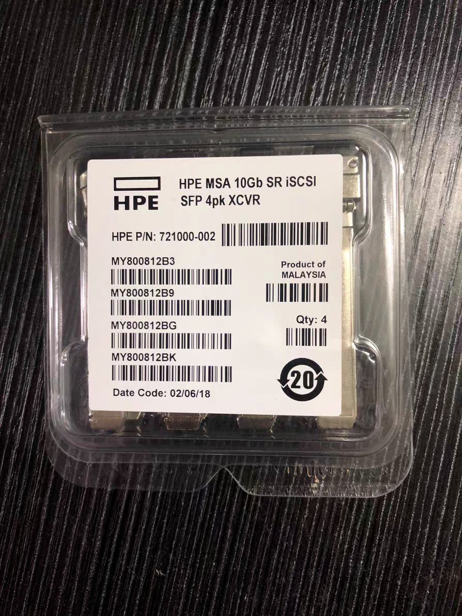 1PACK HPE C8R25B 721000-002 876144-001 MSA 2040 10Gb SW iSCSI SFP+ Transceiver