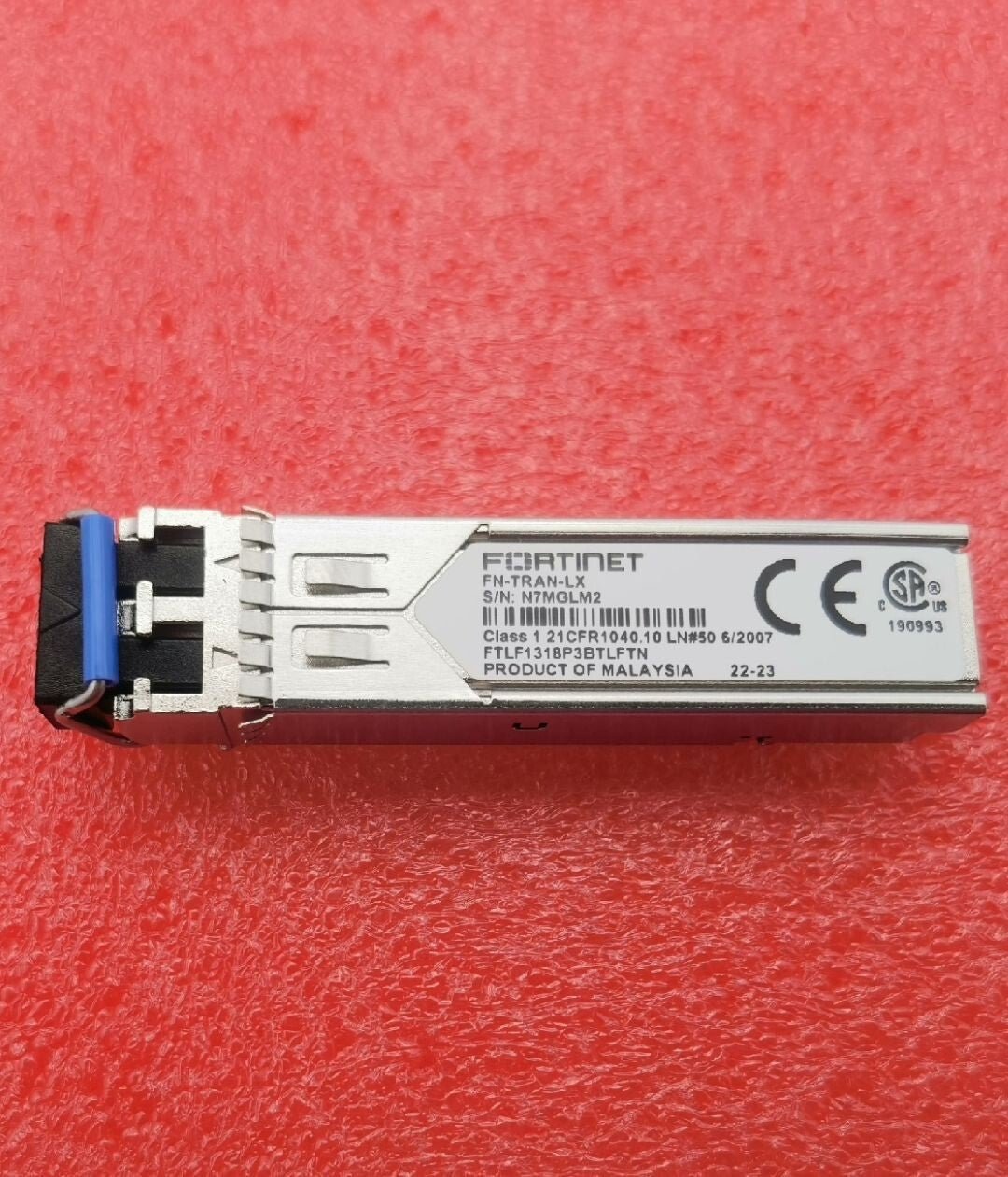 1pcs Fortinet FN-TRAN-LX 1000Base-LX SFP LX Transceiver Module