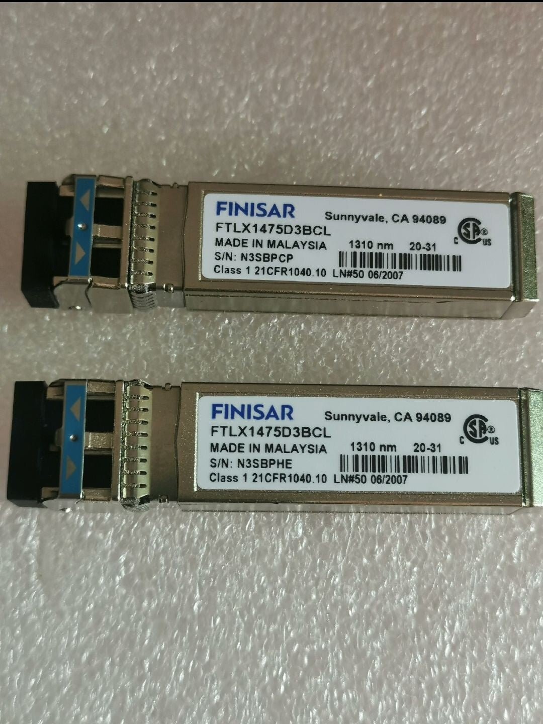 Finisar 10Gb 1310nm 10km Single Mode Datacom SFP+ 10Gbase-LW/LR FTLX1475D3BCL - Image 2