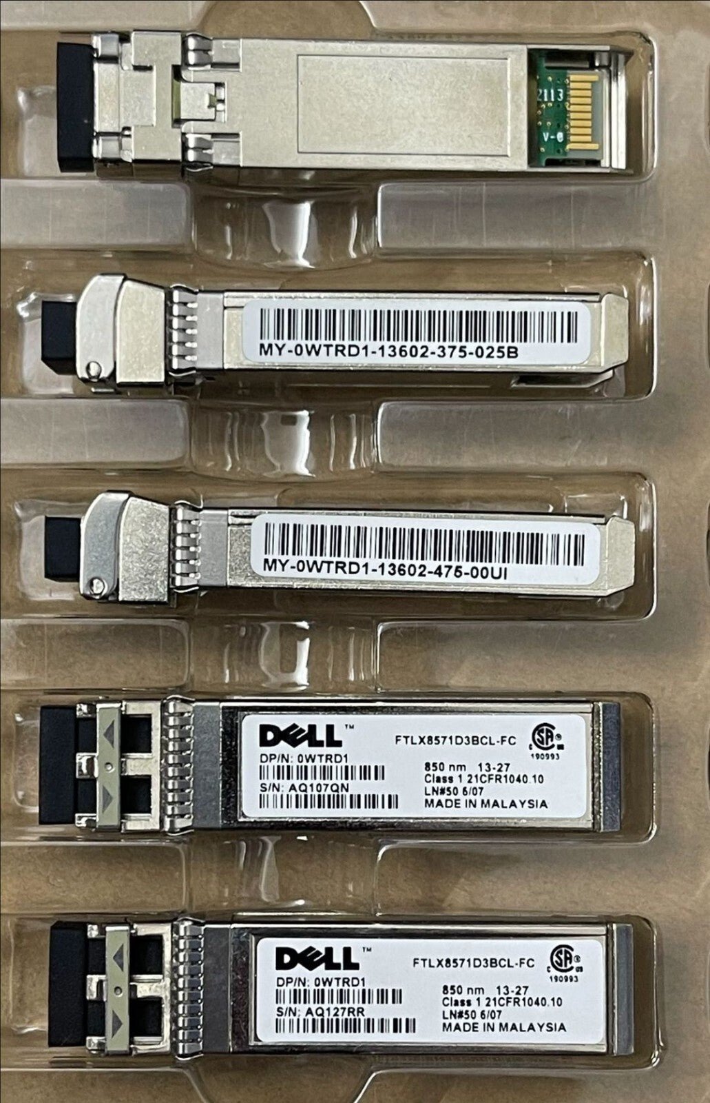 10pcs DELL FTLX8571D3BCL-FC 10G SFP+ 0WTRD1 SR 850nm Optical Transceiver Module - Image 3