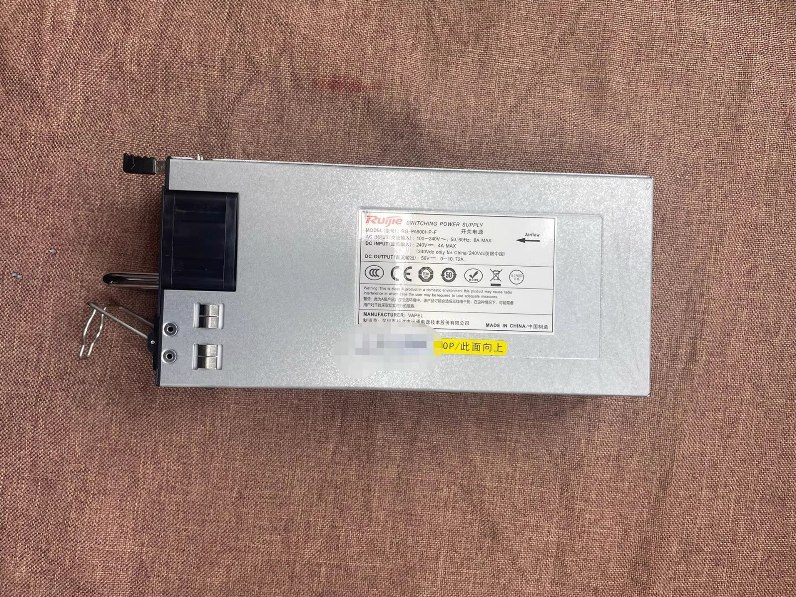 1pc Ruijie RG-PA600I-P-F 600W Switching power supply Tested